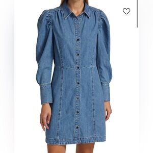 Frame Denim Puff Sleeve Dress
